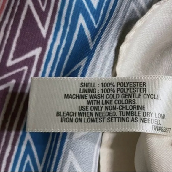 I Heart Ronson Modern Aztec Stripe Sleeveless Midi Dress Charlotte Ronson M - Picture 6 of 8